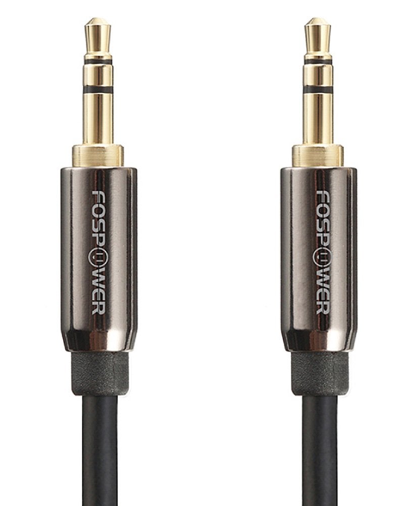FosPower Audio Cable 1FT (2 Pack), Stereo Audio 3.5mm Auxiliary Short Cord Male to Male Aux Cable for Car, Apple iPhone, iPod, iPad, Samsung Galaxy, HTC, LG, Google Pixel, Tablet & More